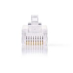 RJ45-Connector | Male | Solid UTP CAT5e | Recht | Verguld | 10 Stuks | Polycarbonate | Transparant | Doos
