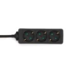 Stekkerdoos | Randaarde stekker / Type F (CEE 7/7) | 3-wegs | 5.00 m | 3680 W | 16 A | Zwart
