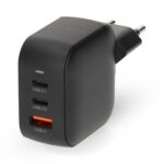 Oplader | 70 W | GaN | PD3.0 | 1.5 / 2.25 / 2.5 / 3.0 / 3.5 A | Outputs: 3 | USB-A / 2x USB-C™ | Automatische Voltage Selectie | Zwart