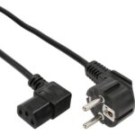 Stroomkabel | Type F (CEE 7/7) Male | IEC-320-C13 | Gehoekt | Gehoekt | Vernikkeld | 10.0 m | Rond | PVC | Zwart | Label