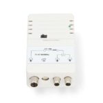 CATV-Versterker | Versterking: 25 dB | 47 - 694 MHz | Outputs: 2 | Versterkingsregelaar | Wit