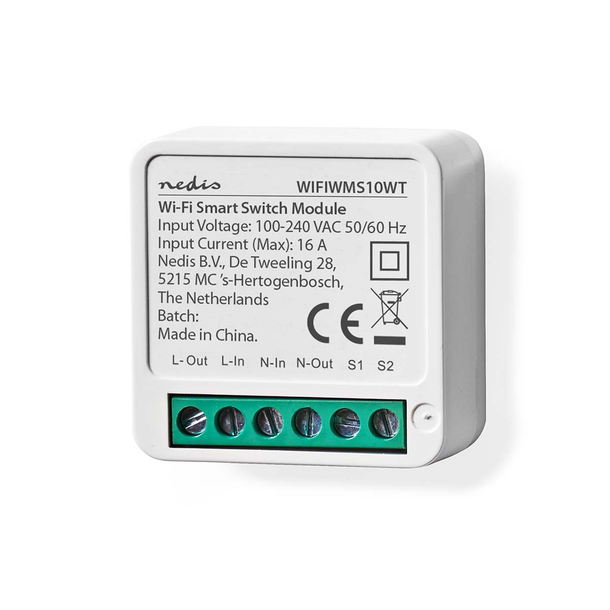 SmartLife inbouwmodule | Wi-Fi | Schakelaar | 3680 W | Kroonsteen | App beschikbaar voor: Android™ / IOS