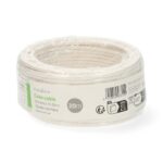 Coaxkabel op Haspel | Mini Coax | Dubbel Afgeschermd | ECA | 20.0 m | Coax | PVC | Wit | Folieverpakking