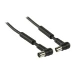 Coaxkabel | IEC (Coax) Male | IEC (Coax) Female | Vernikkeld | 120 dB | 75 Ohm | Viervoudig Afgeschermd | 3.00 m | Rond | PVC | Zwart | Label