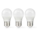 LED-Lamp E27 | G45 | 4.9 W | 470 lm | 2700 K | Warm Wit | Retrostijl | Frosted | 3 Stuks