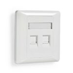 Netwerk Keystone-voorplaat | Frontplaat RJ45 | 2 poort(en) | ABS | Wit | Doos