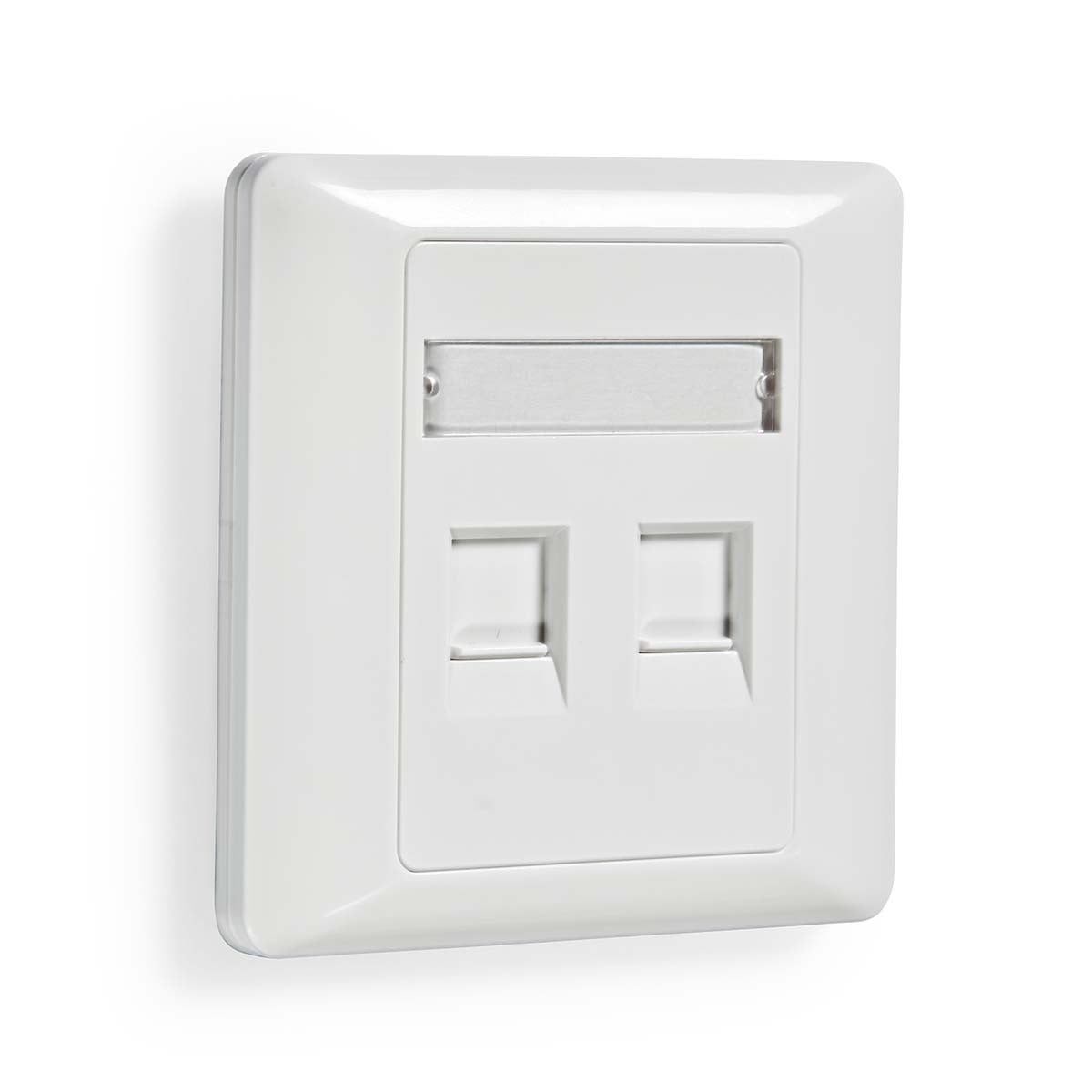 Netwerk Keystone-voorplaat | Frontplaat RJ45 | 2 poort(en) | ABS | Wit | Doos