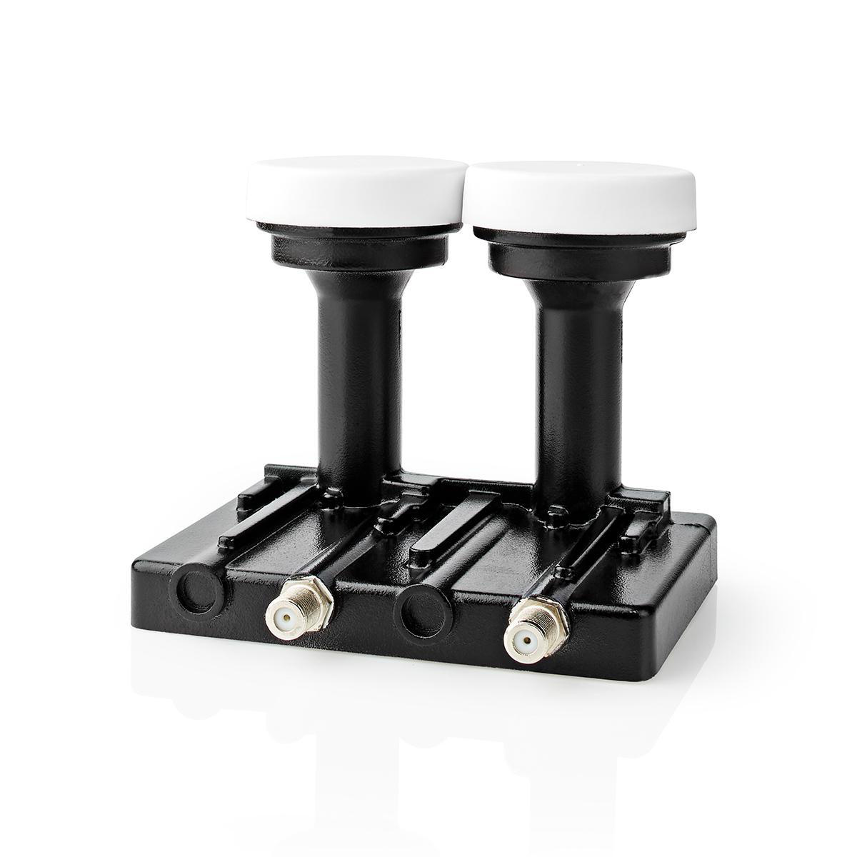LNB | Twin Monoblock 4,3° | Outputs: 2x F-connector | Ruisbereik: 0.85 dB | Conversiewinst: 52 - 66 dB | Zwart | Geschikt voor: Astra1+ / Astra3