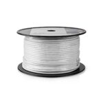 Coaxkabel op Haspel | RG6T | 75 Ohm | Dubbel Afgeschermd | ECA | 10.0 m | Coax | PVC | Wit | Rol