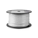 Coaxkabel op Haspel | RG59U | 75 Ohm | Dubbel Afgeschermd | ECA | 10.0 m | Coax | PVC | Wit | Rol