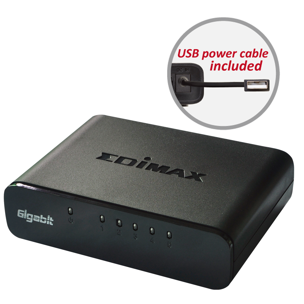 Netwerk Switch Gigabit 5 Poorten