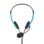 PC-Headset | On-Ear | Stereo | 2x 3.5 mm | Opvouwbare Microfoon | 2.00 m | Blauw