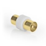 Satelliet- en Antenne-Adapter | IEC (Coax) Male | IEC (Coax) Male | Verguld | 75 Ohm | Recht | Kunststof / Metaal | Wit | 1 Stuks | Doos