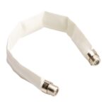Antennekabel Plat F-Connector Female - F-Connector Female 0.20 m Wit