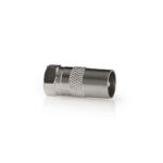 Satelliet- en Antenne-Adapter | F-Male | IEC (Coax) Male | Vernikkeld | 75 Ohm | Recht | Metaal | Zilver | 1 Stuks | Window Box