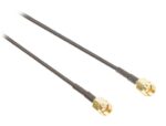 Antennekabel | SMA Male | SMA Male | Verguld | 50 Ohm | Enkelvoudig Afgeschermd | 1.00 m | Rond | PVC | Zwart | Label