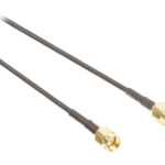 Antennekabel | SMA Male | SMA Male | Verguld | 50 Ohm | Enkelvoudig Afgeschermd | 2.00 m | Rond | PVC | Zwart | Label