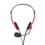 PC-Headset | On-Ear | Stereo | 2x 3.5 mm | Opvouwbare Microfoon | 2.00 m | Roze