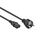 Stroomkabel | Type F (CEE 7/7) Male | IEC-320-C13 | Recht | Recht | Vernikkeld | 5.00 m | Rond | PVC | Zwart | Label