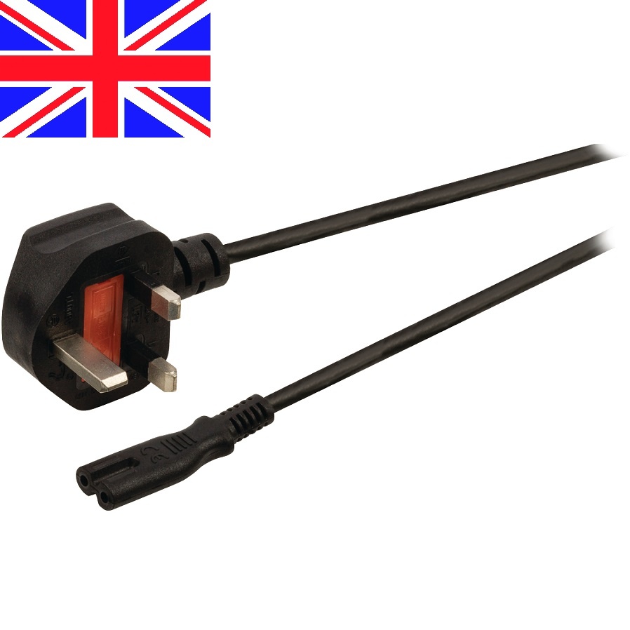 UK-Voedingskabel | UK Male | IEC-320-C7 | 5.00 m | Ja | 2 x 0.75 mm² | Koper | Rond | Vernikkeld | UK | PVC | Stekkertype: UK / Type G | 250 V AC | 3 A | Zwart