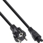 Stroomkabel | Type F (CEE 7/7) Male | IEC-320-C5 | Recht | Recht | Vernikkeld | 3.00 m | Rond | PVC | Zwart | Label