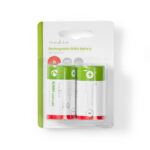 Oplaadbare NiMH-Batterij D | 1.2 V DC | 4000 mAh | Voorgeladen | 2-Pak | HR20