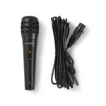 Microfoon | Cardioïde | Afneembare Kabel | 5.00 m | 80 Hz - 12 kHz | 600 Ohm | -75 dB | Aan/uit knop | ABS / Aluminium | Zwart
