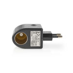 Stopcontact-Adapter | Euro / Type-C (CEE 7/16) | 100 - 240 V AC 50/60 Hz | 12 V DC | 6 W | Netvoeding | 0.3 A | Zwart | Kunststof