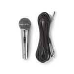 Microfoon | Cardioïde | Afneembare Kabel | 5.00 m | 80 Hz - 13 kHz | 600 Ohm | -72 dB | Aan/uit knop | Metaal | Zilver