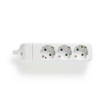 Stekkerdoos | Randaarde stekker / Type F (CEE 7/7) | 3-wegs | 3680 W | 16 A | Soort aarding: Zijcontacten | 230 V AC 50/60 Hz | Hoek van stopcontact: 45 ° | Geen Kabel Inbegrepen | Wit