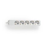 Stekkerdoos | Randaarde stekker / Type F (CEE 7/7) | 5-wegs | 3680 W | 16 A | Soort aarding: Zijcontacten | 230 V AC 50/60 Hz | Hoek van stopcontact: 45 ° | Geen Kabel Inbegrepen | Wit