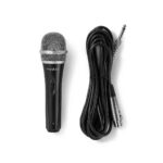 Microfoon | Cardioïde | Afneembare Kabel | 5.00 m | 50 Hz - 15 kHz | 600 Ohm | -72 dB | Aan/uit knop | Inclusief reiskoffer | ABS / Aluminium | Grijs / Zwart