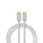 Nedis Premium USB naar USB kabel - USB2.0 - tot 2A / aluminium - 2 meter