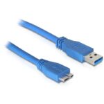 USB-Kabel | USB 3.2 Gen 1 | USB-A Male | USB Micro-B Male | 5 Gbps | Vernikkeld | 5.00 m | Rond | PVC | Blauw | Envelop