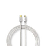 USB-Kabel | USB 2.0 | USB-C™ Male | USB Micro-B Male | 10 W | 480 Mbps | Verguld | 2.00 m | Rond | Gevlochten / Nylon | Aluminium | Cover Window Box