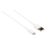 Lightning Kabel | USB 2.0 | Apple Lightning 8-Pins | USB-A Male | 480 Mbps | Vernikkeld | 2.00 m | Rond | PVC | Wit | Label