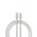 Lightning Kabel | USB 2.0 | USB-C™ Male | Apple Lightning 8-Pins | 480 Mbps | Verguld | 2.00 m | Rond | Gevlochten / Nylon | Aluminium | Cover Window Box