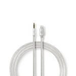 Lightning-Adapter | Apple Lightning 8-Pins | 3,5 mm Male | Verguld | 1.00 m | Rond | Nylon | Cover Window Box