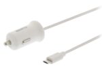 Sweex USB Micro autolader - 2,4A / wit - 1 meter