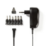 Universele AC-Stroomadapter | 12 W | 3 / 4.5 / 5 / 6 / 7.5 / 9 / 12 V DC | 1.80 m | 2.0 A | 6 plug(s) | Zwart