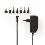 Universele AC-Stroomadapter | 24 W | 9 / 12 / 13.5 / 15 / 18 / 20 / 24 V DC | 1.80 m | 1.0 - 1.5 A | 6 plug(s) | Zwart