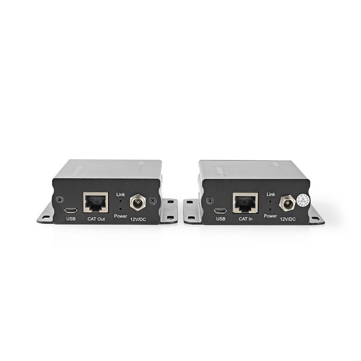HDMI™-Extender | Over Cat6 | tot 50 m | 4K@30Hz | 10.2 Gbps | IR Return-functie | Metaal | Antraciet