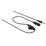Stereo-Audiokabel | 3,5 mm Male | 3,5 mm Female | Vernikkeld | 1.00 m | Rond | Zwart | Label