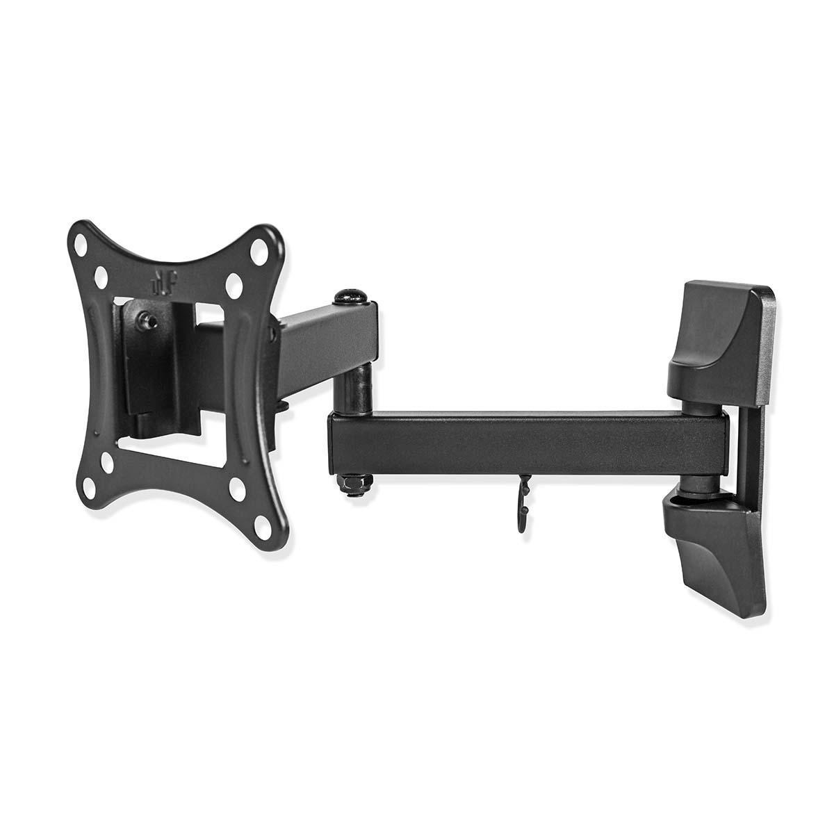 Draai- en Kantelbare TV-Muurbeugel | 13 - 27 " | Maximaal schermgewicht: 15 kg | Kantelbaar | Draaibaar | Minimale muurafstand: 60 mm | Maximale muurafstand: 350 mm | 3 Draaipunt(en) | ABS / Staal | Zwart