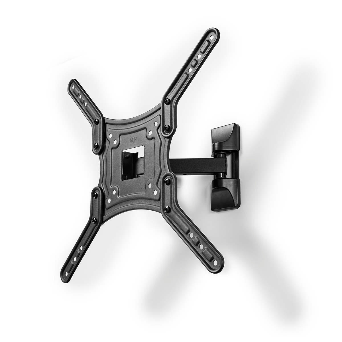 Draai- en Kantelbare TV-Muurbeugel | 23 - 55 " | Maximaal schermgewicht: 30 kg | Kantelbaar | Draaibaar | Minimale muurafstand: 67 mm | Maximale muurafstand: 197 mm | 2 Draaipunt(en) | ABS / Staal | Zwart