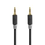 Stereo-Audiokabel | 3,5 mm Male | 3,5 mm Male | Verguld | 3.00 m | Rond | Antraciet | Doos