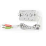 Audioswitch | Ingangen audio / video / data: 2x 3.5 mm Male | Uitgangen audio / video / data: 2.5 mm Female / 3x 3.5 mm Female | Bedieningsmogelijkheden: Handmatig | Aantal knoppen: 3