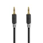 Stereo-Audiokabel | 3,5 mm Male | 3,5 mm Male | Verguld | 10.0 m | Rond | Antraciet | Doos
