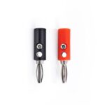 Banaanstekker | Recht | Male | Vernikkeld | Schroef | Diameter kabelinvoer: 4.5 mm | Polyvinylchloride (PVC) | Rood / Zwart | 4 Stuks | Doos