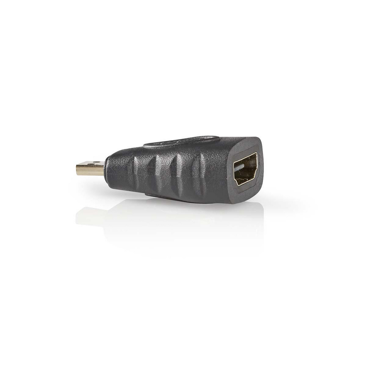HDMI™-Adapter | HDMI™ Micro-Connector | HDMI™ Output | Verguld | Recht | ABS | Antraciet | 1 Stuks | Window Box